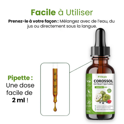 Extrait de gouttes de corossol 100% bio